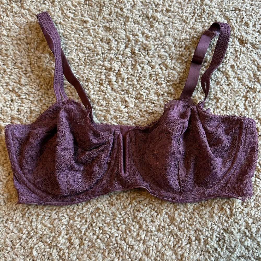 Purple Unlined Balconette bra